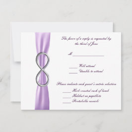 Lavender Infinity Wedding Response Card RSVP Karte