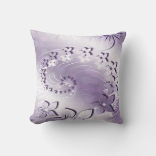 Lavender Iridescent Floral Swirl Kissen