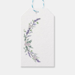 Lavender Ivory Rose und Eukalyptus Geschenkanhänger