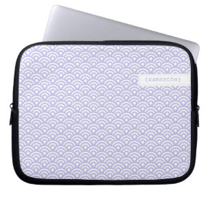 Lavender Japanese Seigaiha Pattern Laptopschutzhülle