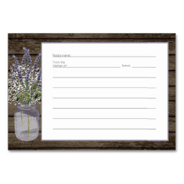 Lavender Jar Rustic Recicard Tischnummer
