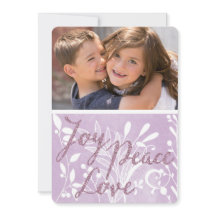 Lavender Jode Peace Liebe Holiday Foto Card