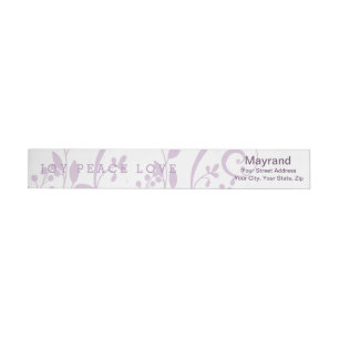 Lavender Jode Peace Liebe Holiday Wraparound Label