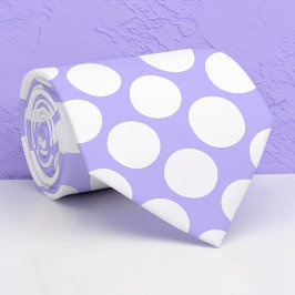 Lavender Jumbo Polka Dots Custom Necktie Krawatte