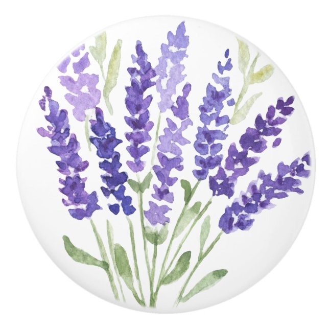 Lavender - Keramik für die französische Landesdeko Keramikknauf (Vorderseite)