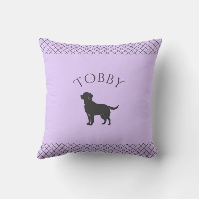 Lavender Labrador Retriever Matching Personalized Kissen (Rückseite)