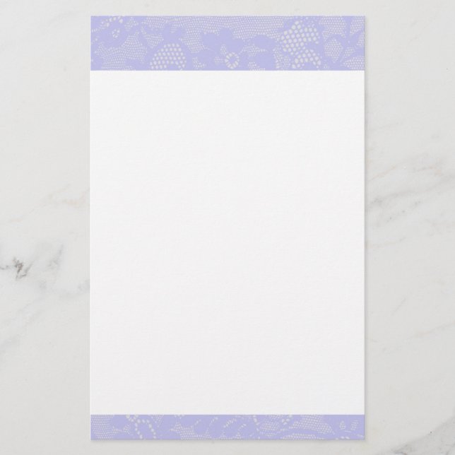 Lavender Lace Border Briefpapier (Vorderseite)