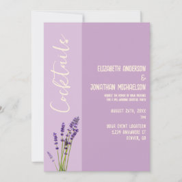 Lavender Liebe Pre-Wedding Cocktail Party Einladung