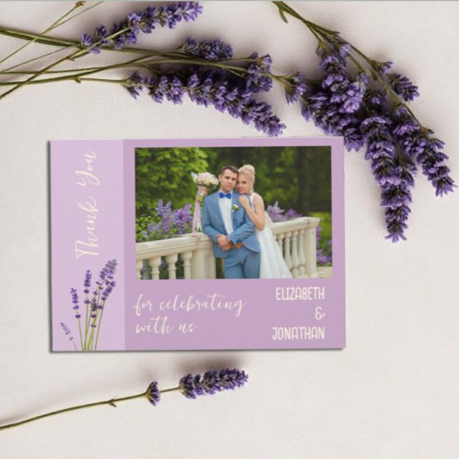 Lavender Liebe Wedding Dankeskarte (Von Creator hochgeladen)