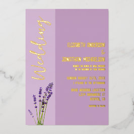Lavender Liebe Wedding Folieneinladung