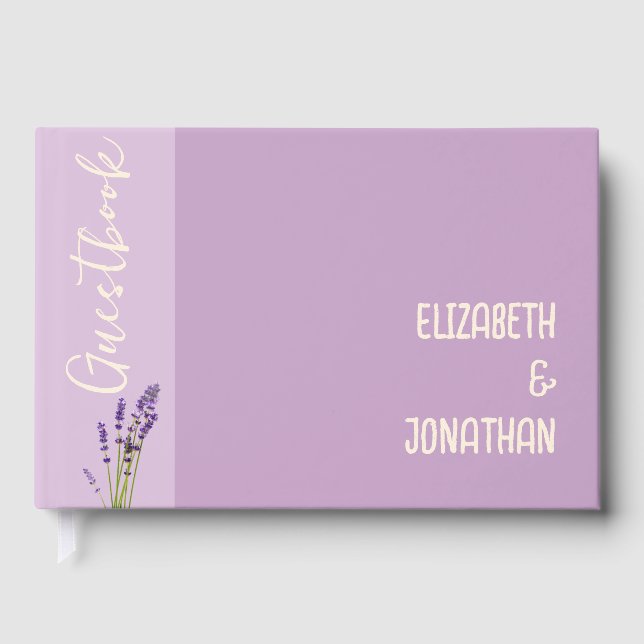 Lavender Liebe Wedding Gästebuch (Vorderseite)