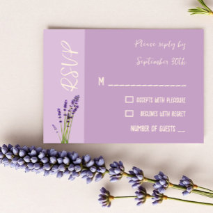 Lavender Liebe Wedding RSVP Karte