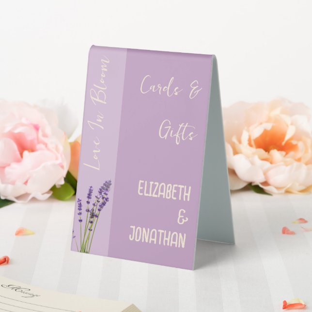 Lavender Liebe Wedding Tischaufsteller (In Situ (Hochzeit))
