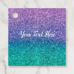 Lavender Lila & Aquamarin Aqua Green Funkelnd Part Geschenkanhänger