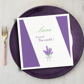 Lavender Lila Baby Dusche Serviette