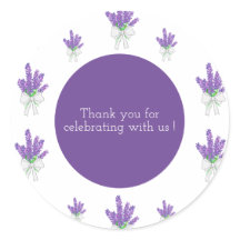 Lavender Lila Baby Dusche Vielen Dank