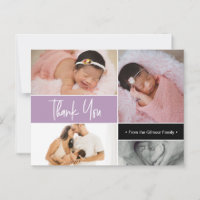 Lavender Lila Baby Girl Foto Collage Birth