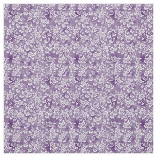 Lavender Lila Floral Gingham Stoff