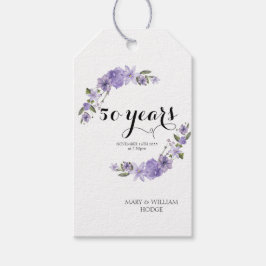 Lavender lila Florale 50. Hochzeitstag Geschenkanhänger