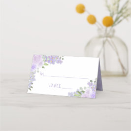 Lavender Lila florale Elegant Wedding Write-In Platzkarte