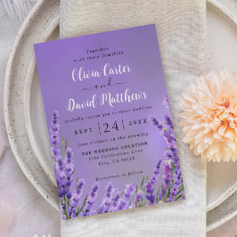 Lavender Lila Florals Hochzeitseinladung Save The Date