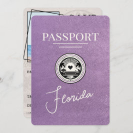 Lavender Lila Florida Passport Save the Date
