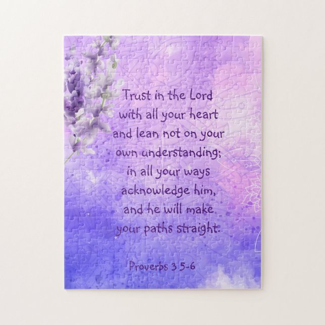 Lavender Lila Garden Blume Bibelschrift (Vertikal)