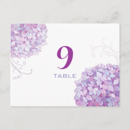 Lavender Lila Hydrangea Hochzeit Tischnummern