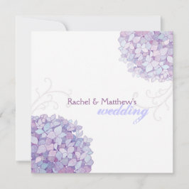 Lavender Lila Hydrangeas Wedding Einladung