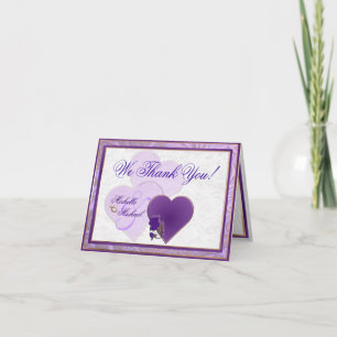 Lavender Lila Lace 4" x 5,6" Hochzeit Vielen Dank Dankeskarte