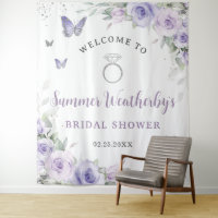 Lavender Lila Lilac Floral Brautparty Willkommen
