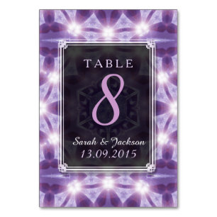 Lavender Lila Magic Wedding Tischnummer Card