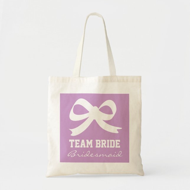Lavender lila Mannschaftsbriege Bachknot Tragetasche (Vorne)