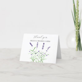 Lavender Lila Modern Floral Wedding Vielen Dank Dankeskarte