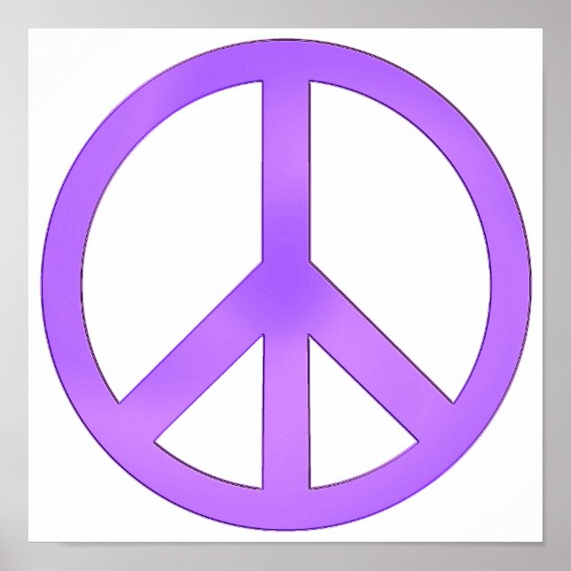 Lavender Lila Peace Symbol Poster (Vorne)