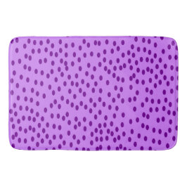 Lavender Lila Polka Dots Badematte