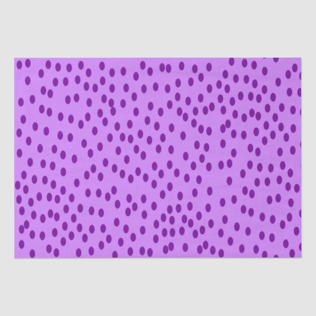 Lavender Lila Polka Dots Seidenpapier (Vorderseite)
