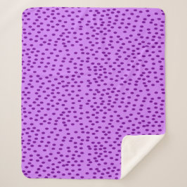 Lavender Lila Polka Dots Sherpadecke