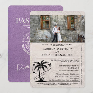 Lavender Lila Puerta Vallarta Einladung