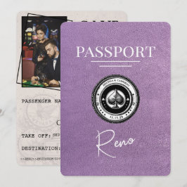 Lavender Lila Reno Passport Save the Date