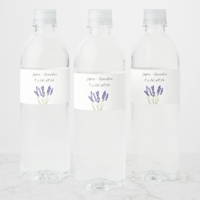 Lavender Lila Wasserfarben Blume Blumenzehen (Flaschen)