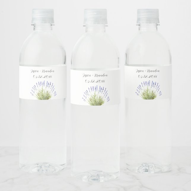 Lavender Lila Wasserfarben Blume Blumenzehen (Flaschen)
