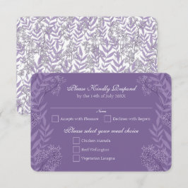 Lavender Lila Wedding Botanical Einladung