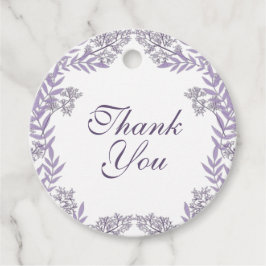 Lavender Lila Wedding Botanical Geschenkanhänger