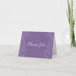 Lavender Lila Wedding Vintag Botanical Dankeskarte