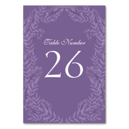 Lavender Lila Wedding Vintag Botanical Tischnummer