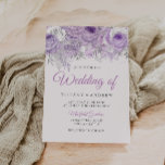 Lavender Lila White Silver Floral Wedite Einladung<br><div class="desc">Lavendel Lila White Silver Floral Wedding Einladung Siehe Matching Kollektion in Nest Store</div>