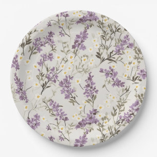 Lavender Lilac Blume Design Pappteller