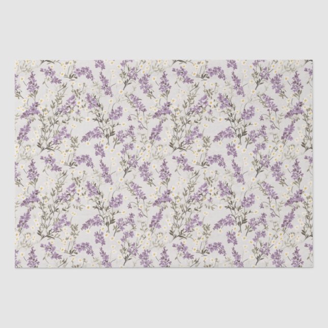 Lavender Lilac Blume Design Seidenpapier (Vorderseite)