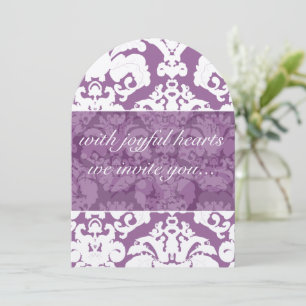 Lavender Lilac Damask Einladung zur Hochzeit